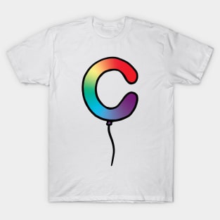 Initial Monogram Balloon Letter C T-Shirt